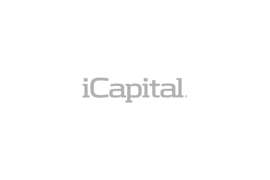 The image shows the word "iCapital." in a simple gray font on a white background, embodying the clean, professional aesthetic often seen in corporate photography.